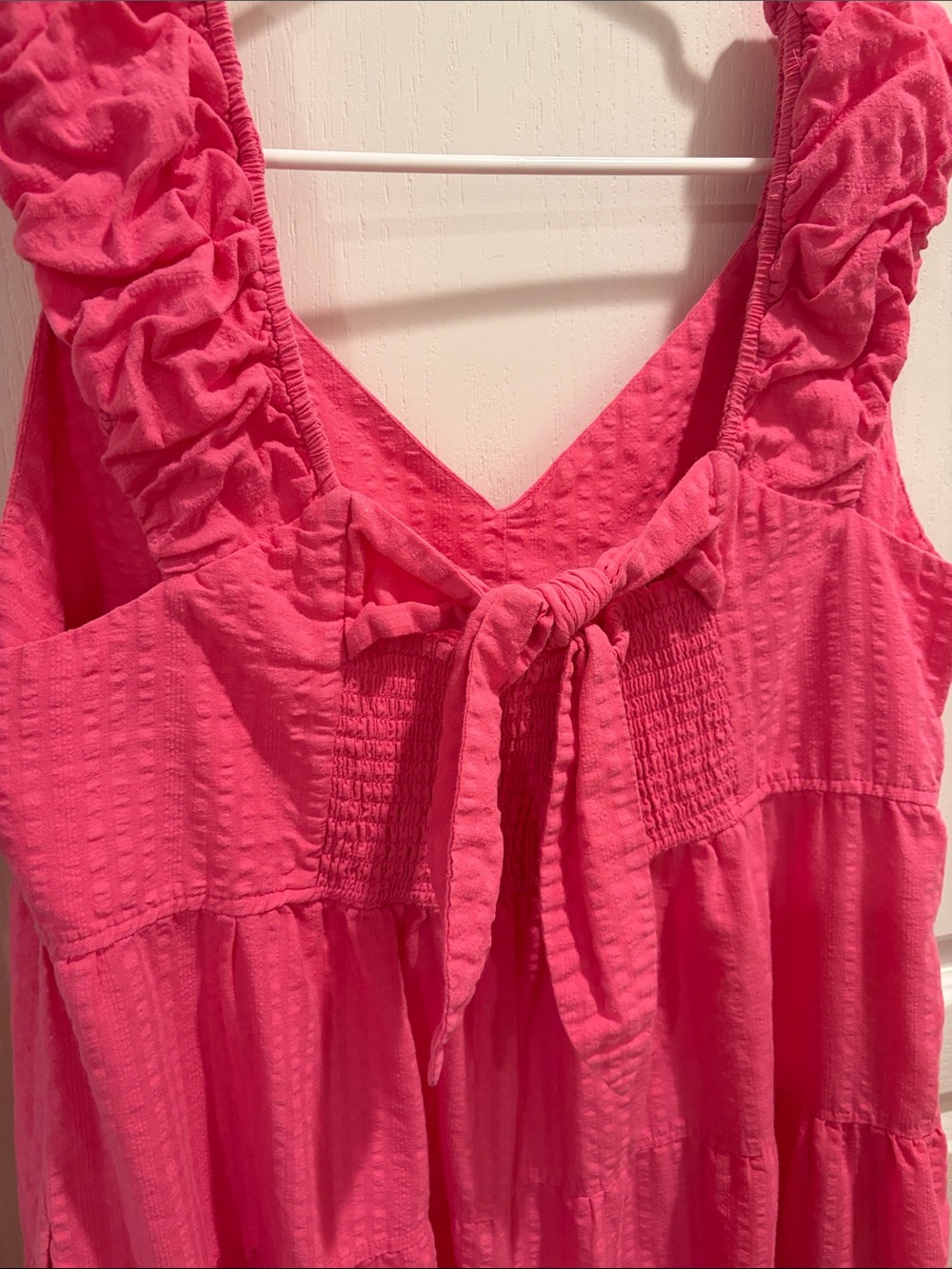 Old Navy Pink tiered maxi dress with tie-back detail - Picture 3 of 5